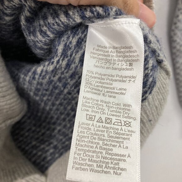 J. Crew Men's sz Medium Sweater Soft Lambswool Blend Bird's-eye Knit Crewneck - Picture 7 of 10